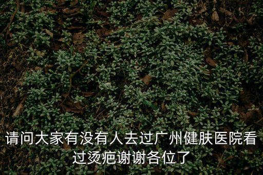 請(qǐng)問大家有沒有人去過廣州健膚醫(yī)院看過燙疤謝謝各位了