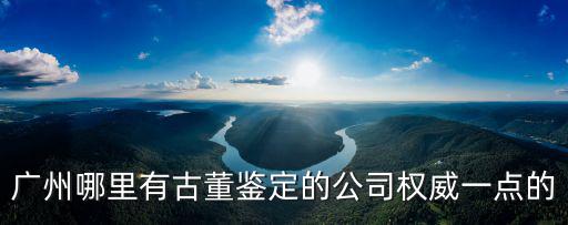 廣州哪里有古董鑒定的公司權(quán)威一點(diǎn)的