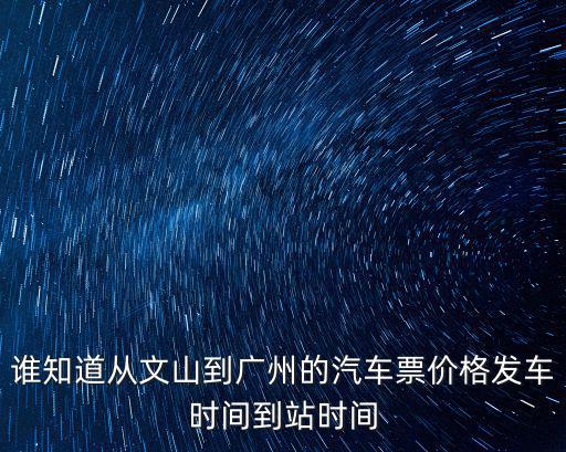 誰知道從文山到廣州的汽車票價格發(fā)車時間到站時間