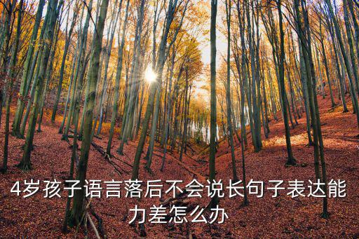 4歲孩子語言落后不會說長句子表達能力差怎么辦