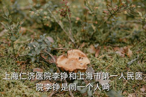 上海仁濟醫(yī)院李錚和上海市第一人民醫(yī)院李錚是同一個人嗎