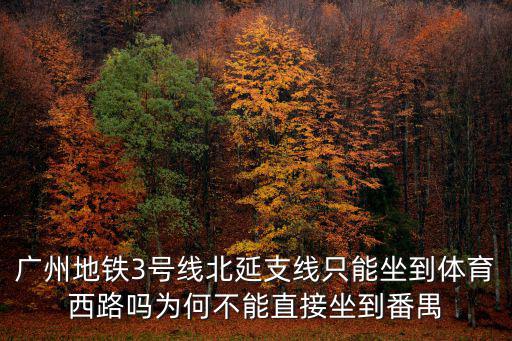 廣州地鐵三號線北延段車廂，廣州地鐵3號線北延支線只能坐到體育西路嗎為何不能直接坐到番禺