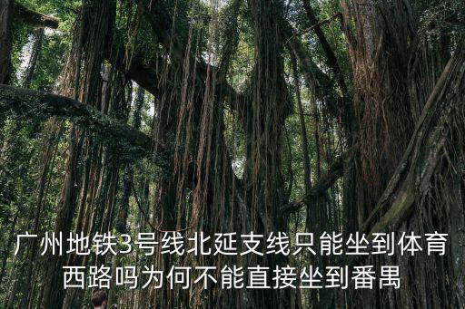 廣州地鐵3號線北延支線只能坐到體育西路嗎為何不能直接坐到番禺