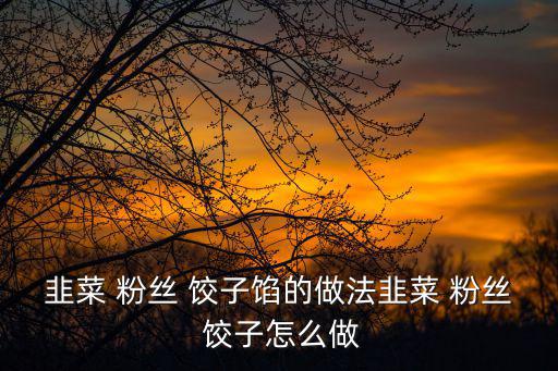 粉絲餃子,粉絲包餃子的方法:先用熱水燙一下再用粉絲團子