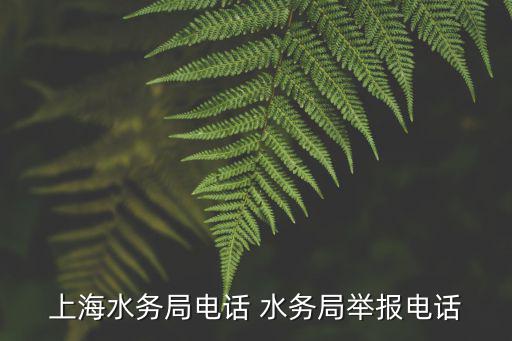 投訴上海市水務局電話號碼，上海黃浦區自來水報修電話
