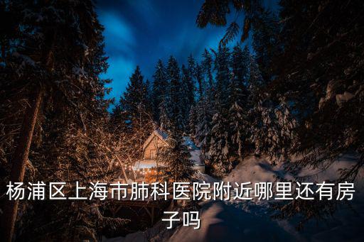 上海市肺科醫(yī)院附近短租房，楊浦區(qū)上海市肺科醫(yī)院附近哪里還有房子嗎