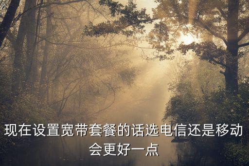 現(xiàn)在設(shè)置寬帶套餐的話選電信還是移動會更好一點