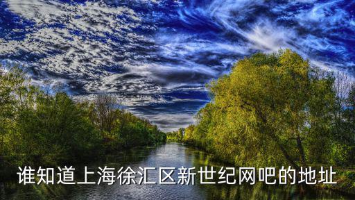 誰知道上海徐匯區新世紀網吧的地址