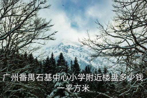 廣州番禺石基中心小學附近樓盤多少錢一平方米