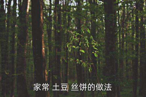 家常 土豆 絲餅的做法