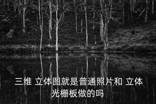  三維 立體圖就是普通照片和 立體光柵板做的嗎