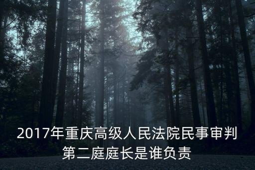2017年重慶高級人民法院民事審判第二庭庭長是誰負責