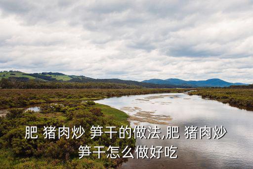 肥 豬肉炒 筍干的做法,肥 豬肉炒 筍干怎么做好吃