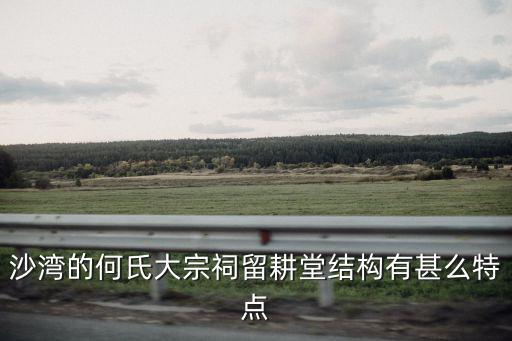 沙灣的何氏大宗祠留耕堂結構有甚么特點