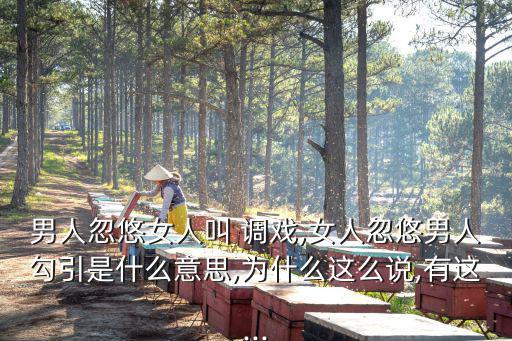 男人忽悠女人叫 調(diào)戲,女人忽悠男人勾引是什么意思,為什么這么說(shuō),有這...