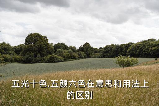  五光十色,五顏六色在意思和用法上的區別