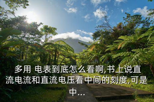  多用 電表到底怎么看啊,書上說直流電流和直流電壓看中間的刻度,可是中...