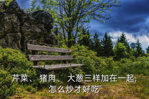 芹菜、 豬肉、 大蔥三樣加在一起,怎么炒才好吃