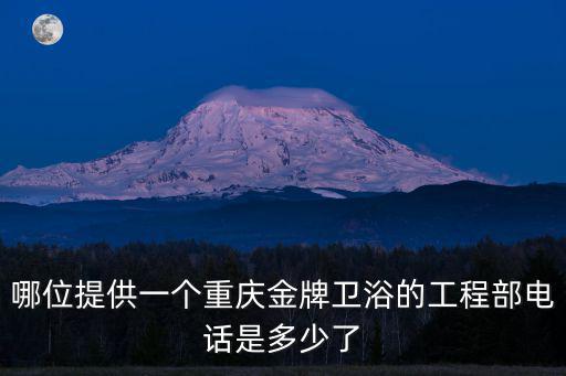 哪位提供一個重慶金牌衛浴的工程部電話是多少了