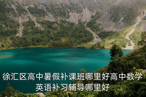 徐匯區高中暑假補課班哪里好高中數學英語補習輔導哪里好