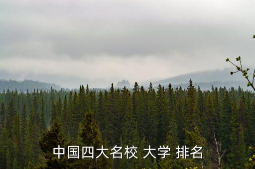 中國四大名校 大學(xué) 排名