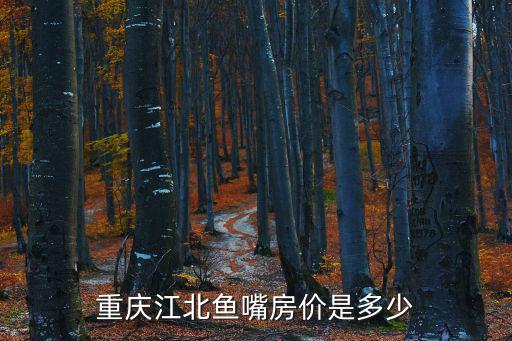 重慶江北魚嘴房價是多少