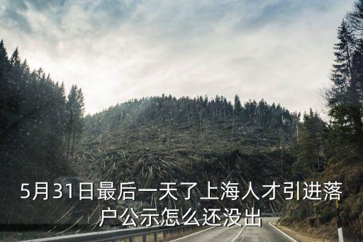 5月31日最后一天了上海人才引進落戶公示怎么還沒出