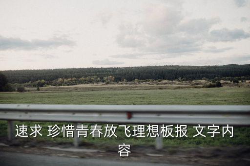 青春手抄報內容，青春暢想為主題的手抄報板塊指名稱是什么