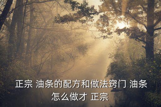 正宗油條的做法,秘制油條面團制作過程如下