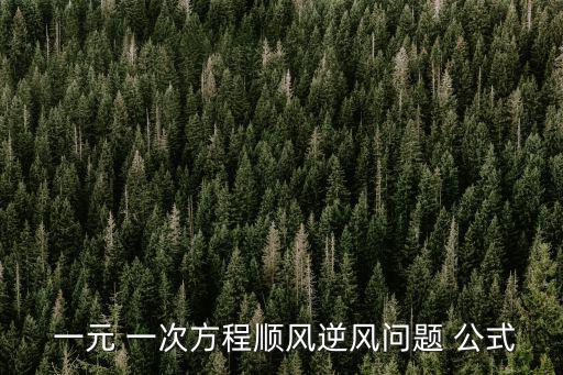  一元 一次方程順風逆風問題 公式