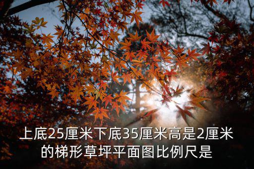 草坪網(wǎng)圖片，上底25厘米下底35厘米高是2厘米的梯形草坪平面圖比例尺是