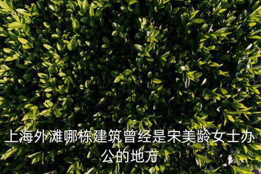 上海外灘哪棟建筑曾經是宋美齡女士辦公的地方