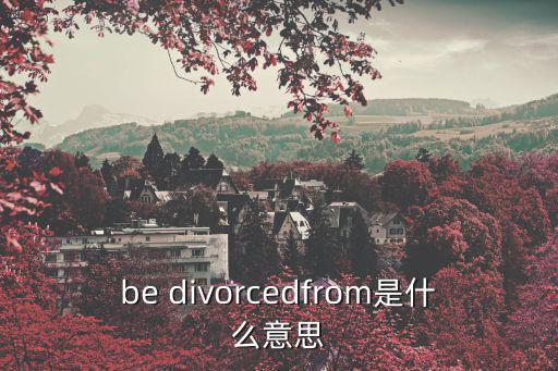 be divorcedfrom是什么意思