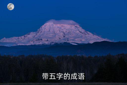 五字的成語，有五個字成語有哪些