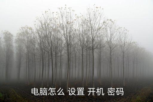  電腦怎么 設置 開機 密碼