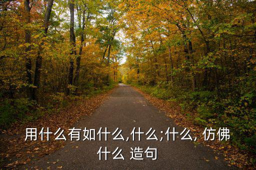 用什么有如什么,什么;什么, 仿佛什么 造句