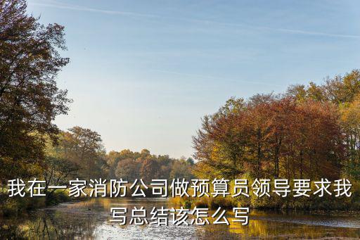 我在一家消防公司做預算員領導要求我寫總結該怎么寫