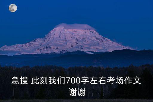 急搜 此刻我們700字左右考場作文 謝謝