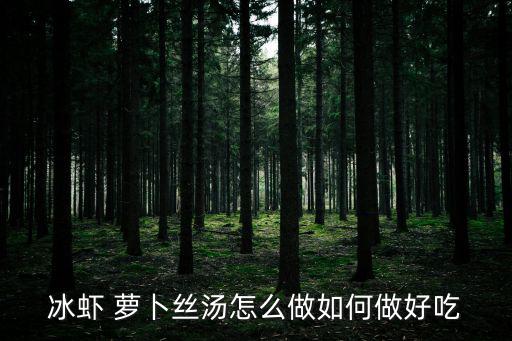 冰蝦 蘿卜絲湯怎么做如何做好吃