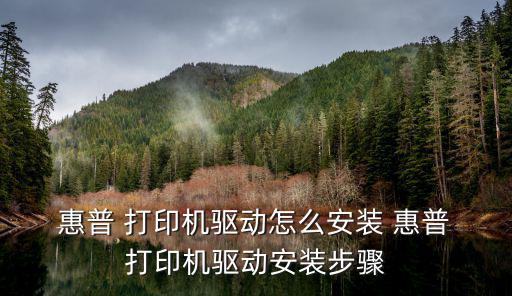 惠普打印機安裝,惠普打印機安裝步驟驅(qū)動步驟如下