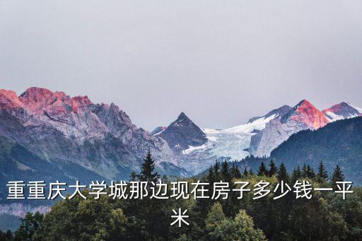 重慶市大學城有沒有小戶型房子賣，重重慶大學城那邊現在房子多少錢一平米