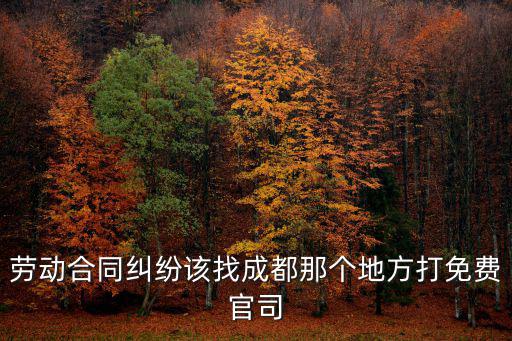 勞動(dòng)合同糾紛該找成都那個(gè)地方打免費(fèi)官司