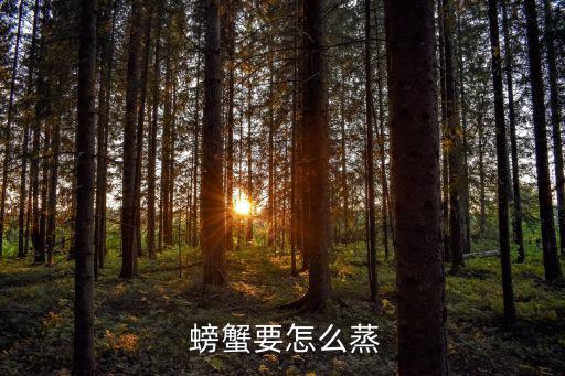  螃蟹要怎么蒸