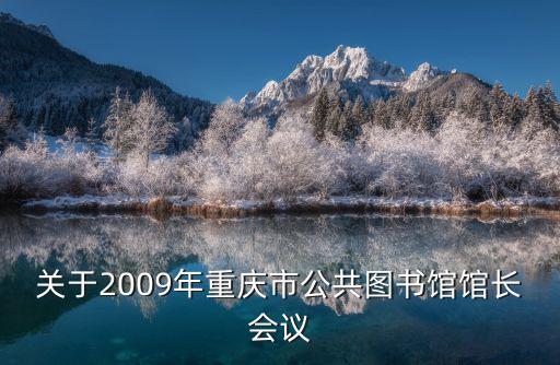 關(guān)于2009年重慶市公共圖書館館長(zhǎng)會(huì)議