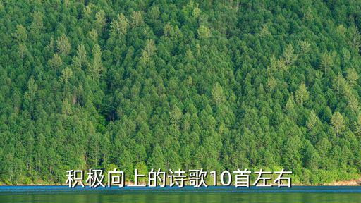 積極向上的詩歌，積極向上的詩歌10首左右