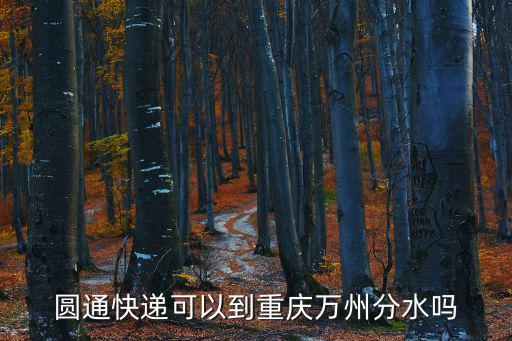 圓通快遞可以到重慶萬州分水嗎
