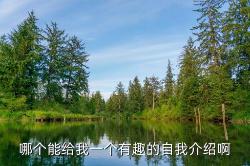 哪個能給我一個有趣的自我介紹啊