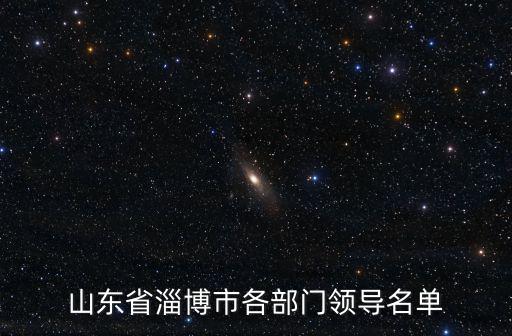 山東省淄博市各部門領導名單