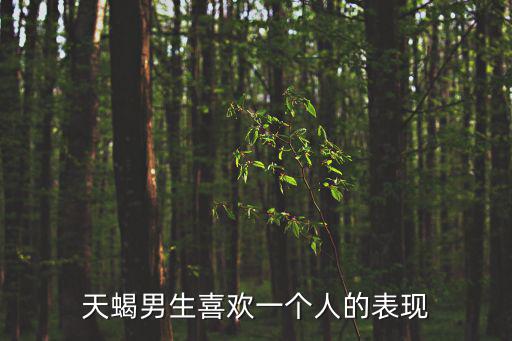 天蝎男生喜歡一個人的表現