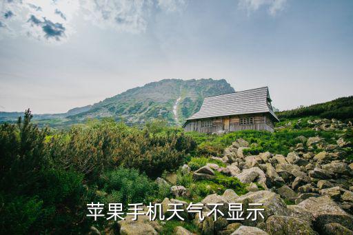 蘋果手機天氣不顯示